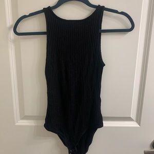 Abercrombie & Fitch black body suit with open crossed back